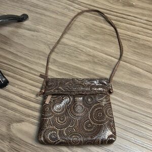 VINTAGE 90’s BAGS BY PINKY BROWN & CREAM LEATHER SMALL BAG